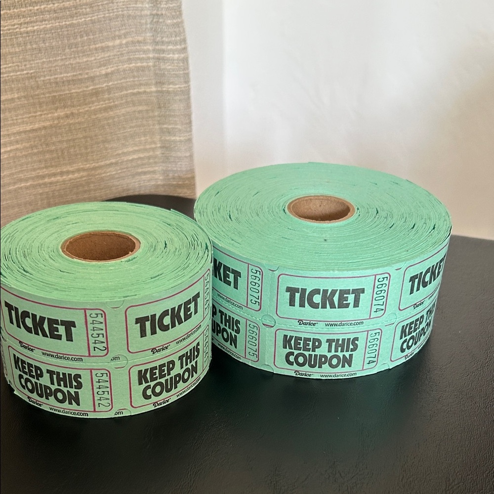 Green Ticket Rolls for Events